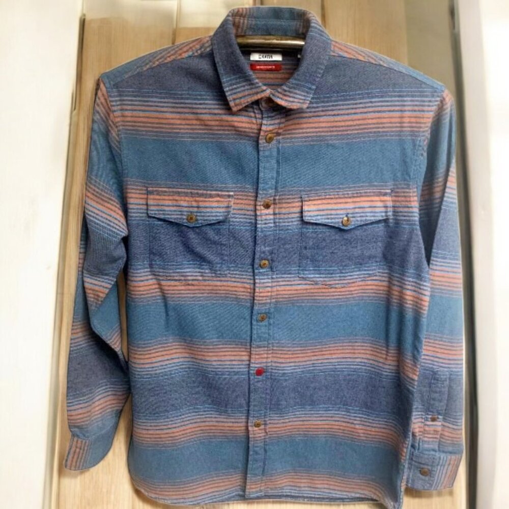 KATIN Saddle Vintage Inspired Cotton Striped Flannel Shirt
